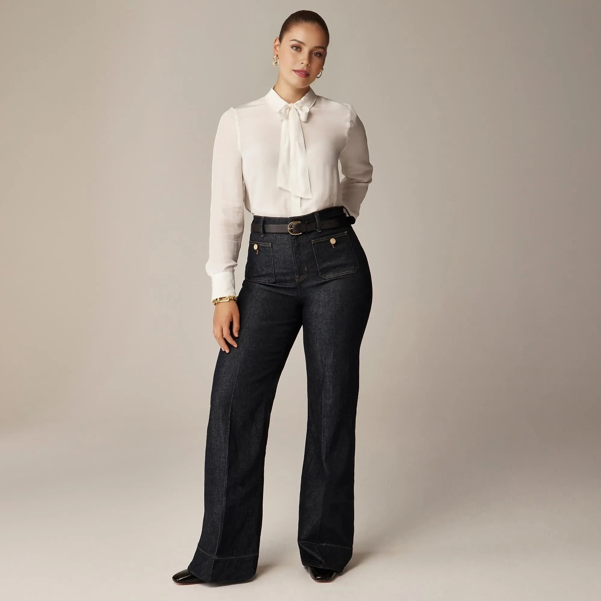 Tummy Control Sailor Wide Leg Jeans (Buy 2 Free Shipping)