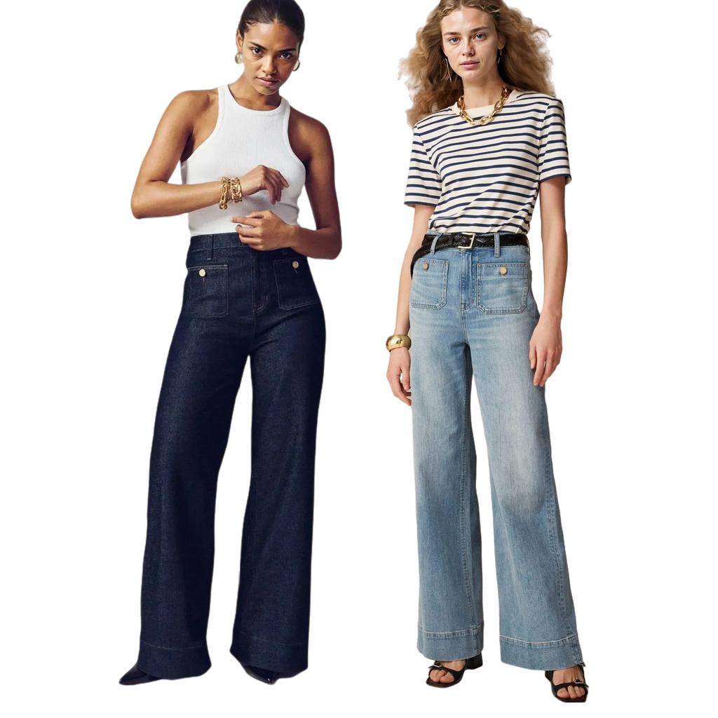 Tummy Control Sailor Wide Leg Jeans (Buy 2 Free Shipping)