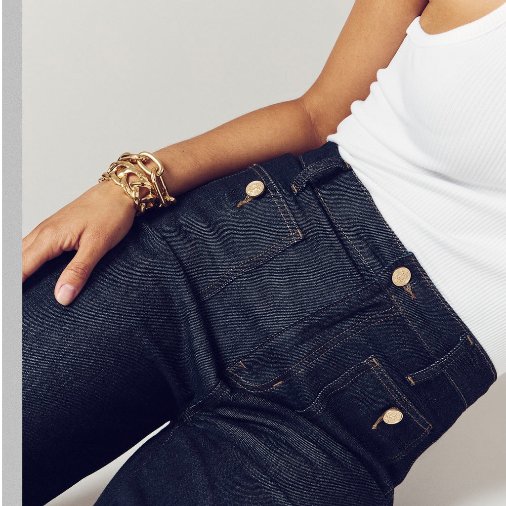 Tummy Control Sailor Wide Leg Jeans (Buy 2 Free Shipping)